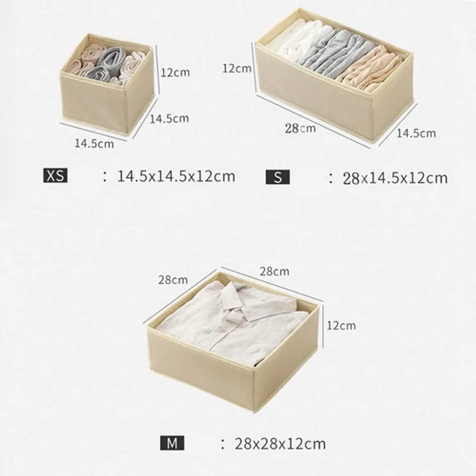Set De 6 Cajas Plegable Organizador De Ropa Interior Y Mas 3