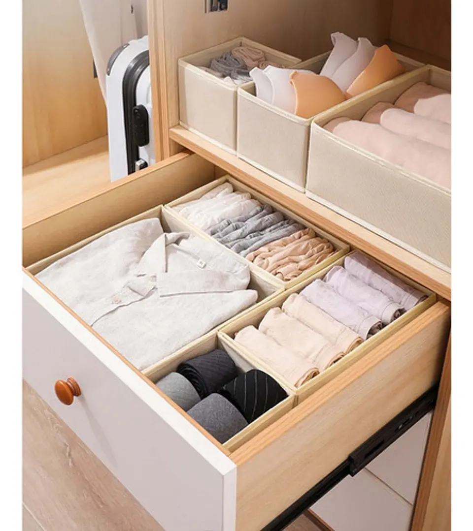 Set De 6 Cajas Plegable Organizador De Ropa Interior Y Mas 8