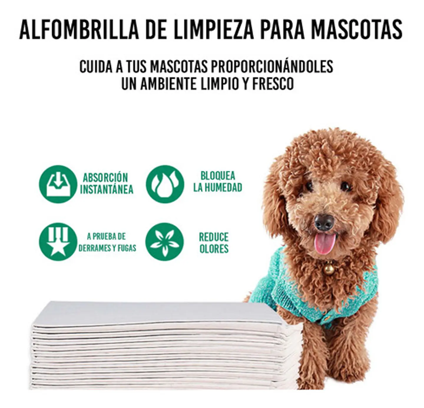100 Alfombrillas De Entrenamiento Pañales Mascotas 60x60cm 3