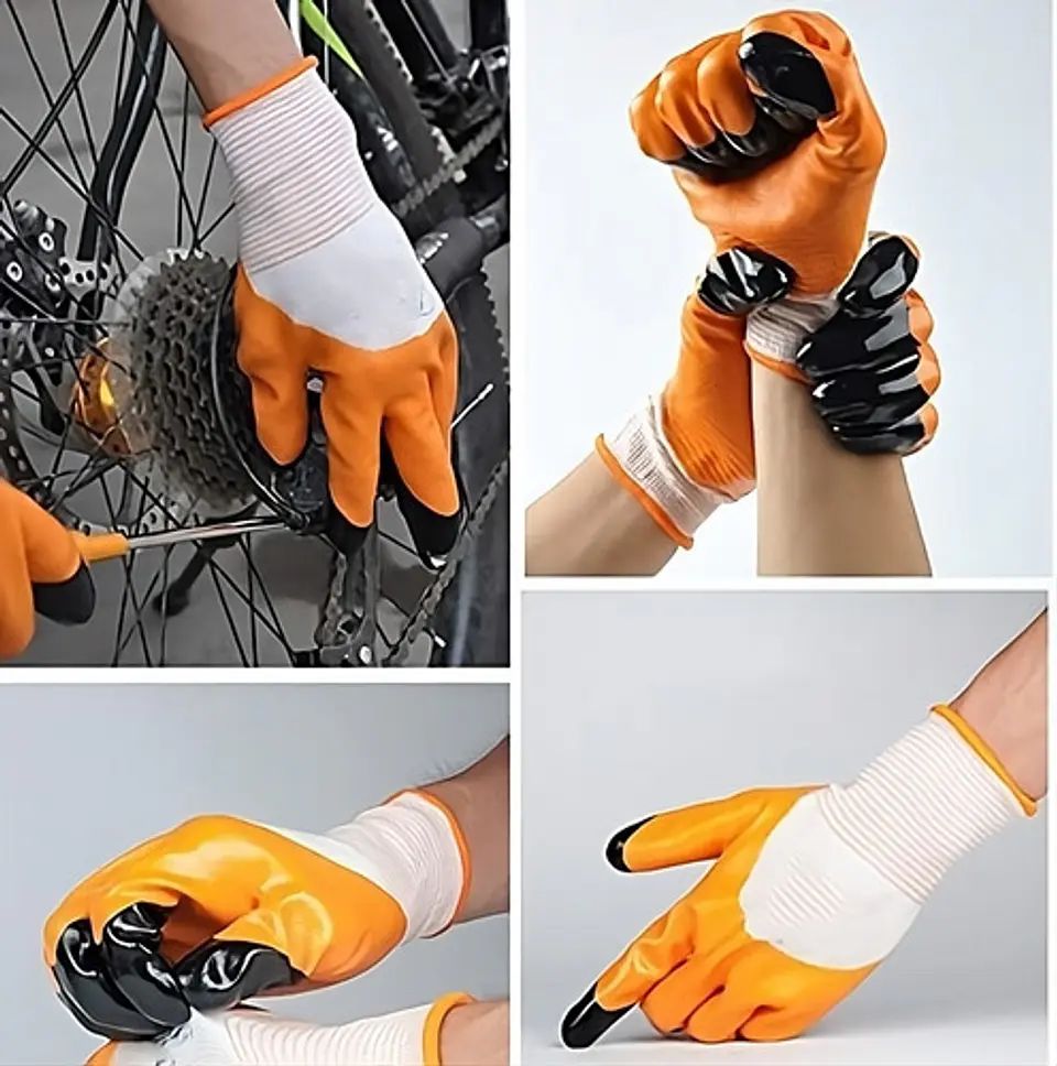 Pack 12 Pares Guantes Goma Antideslizantes Jardin Limpieza 6