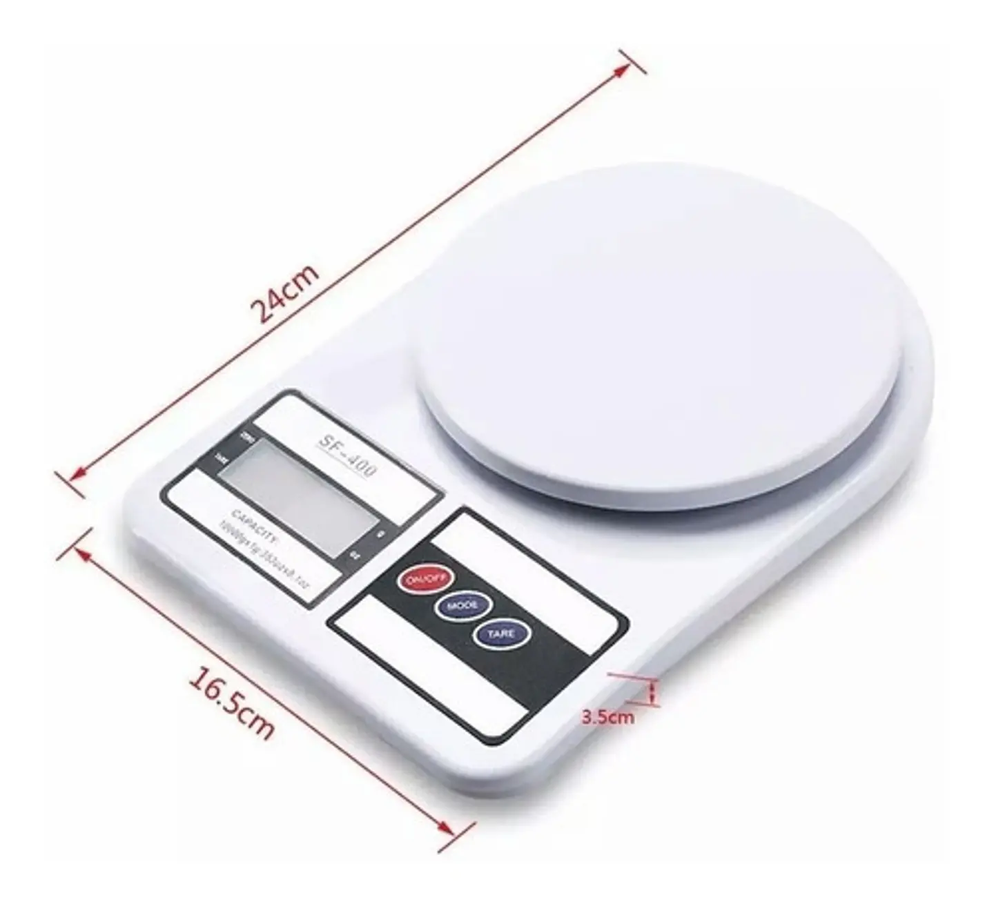 Balanza Pesa Gramera Digital Para Comercio 7 Kg Con Pilas 2