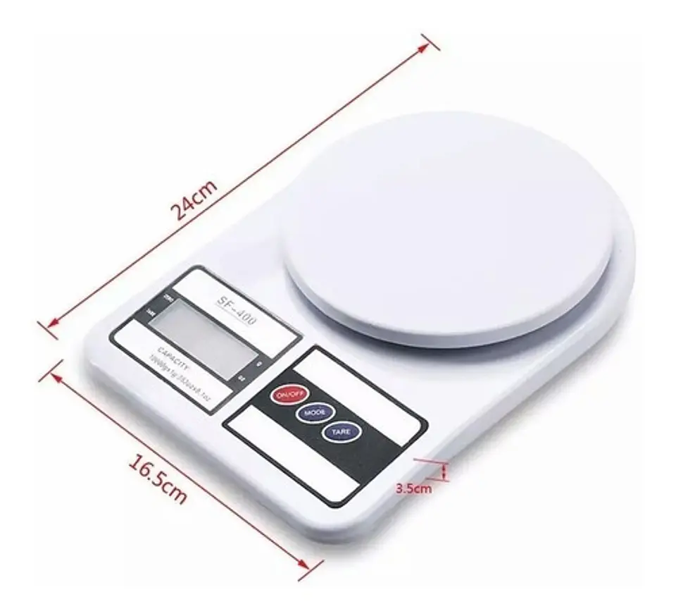 Balanza Pesa Gramera Digital Para Comercio 7 Kg Con Pilas 2