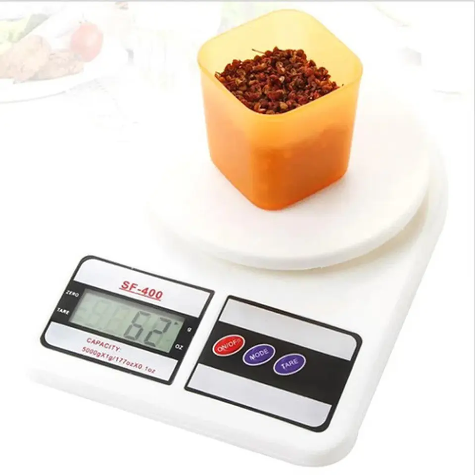 Balanza Pesa Gramera Digital Para Comercio 7 Kg Con Pilas 6