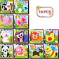 Pack De 10 Rompecabezas De Animales Y Vehiculos 15x15x1cm - Miniatura 5