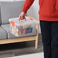 Set De 3 Cajas De Almacenamiento De Plastico Con Tapas - Miniatura 5