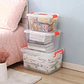 Set De 3 Cajas De Almacenamiento De Plastico Con Tapas - Miniatura 6
