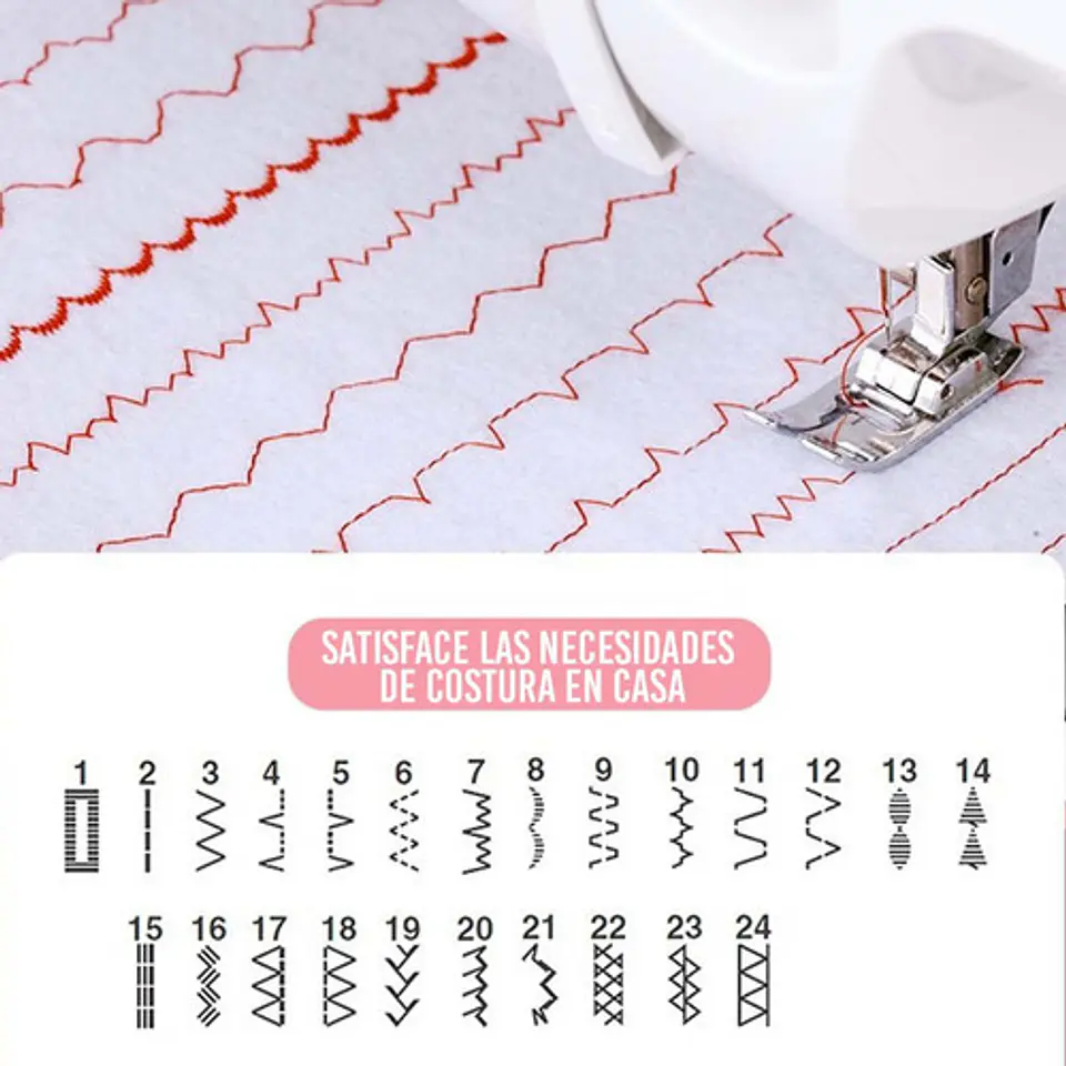 Maquina De Coser 24 Puntas Integradas Portatil Domestica 4