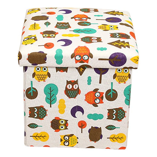 Puff Silla Baul Organizador Estampado Colores 38cm X 38cm