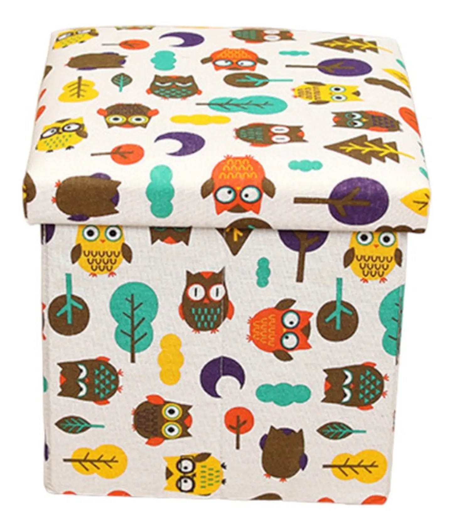 Puff Silla Baul Organizador Estampado Colores 38cm X 38cm 1