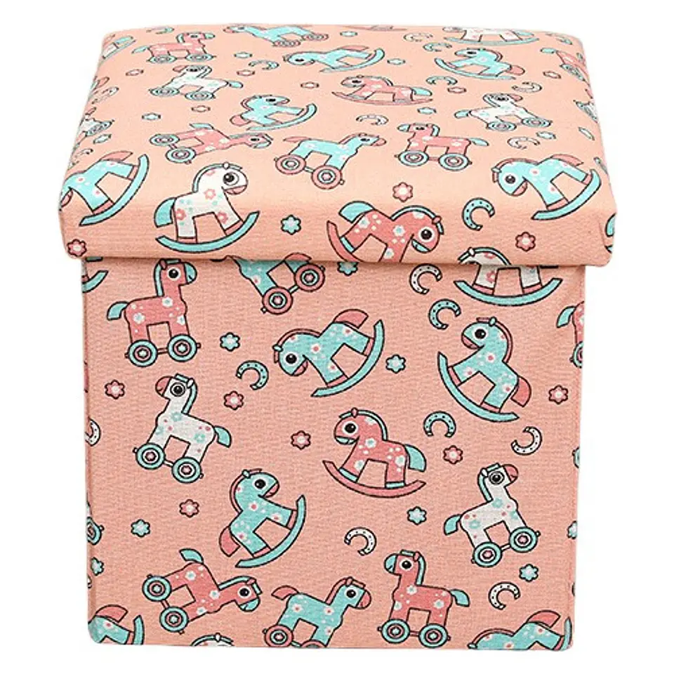 Puff Silla Baul Organizador Estampado Colores 38cm X 38cm 6