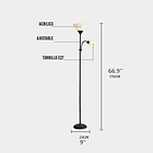 Lampara De Pie Ajustable Nordica Elegante Decorativa 5