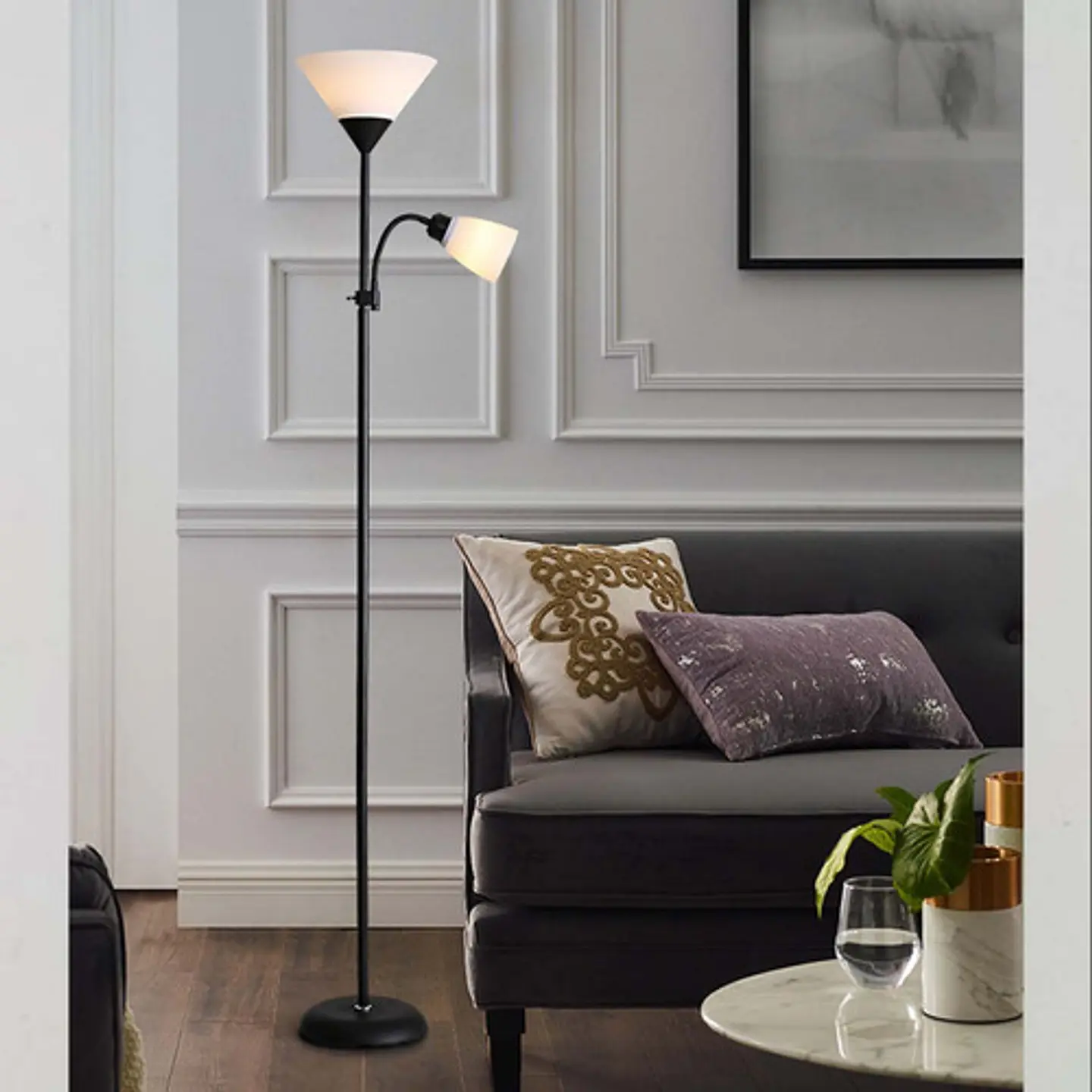 Lampara De Pie Ajustable Nordica Elegante Decorativa 3