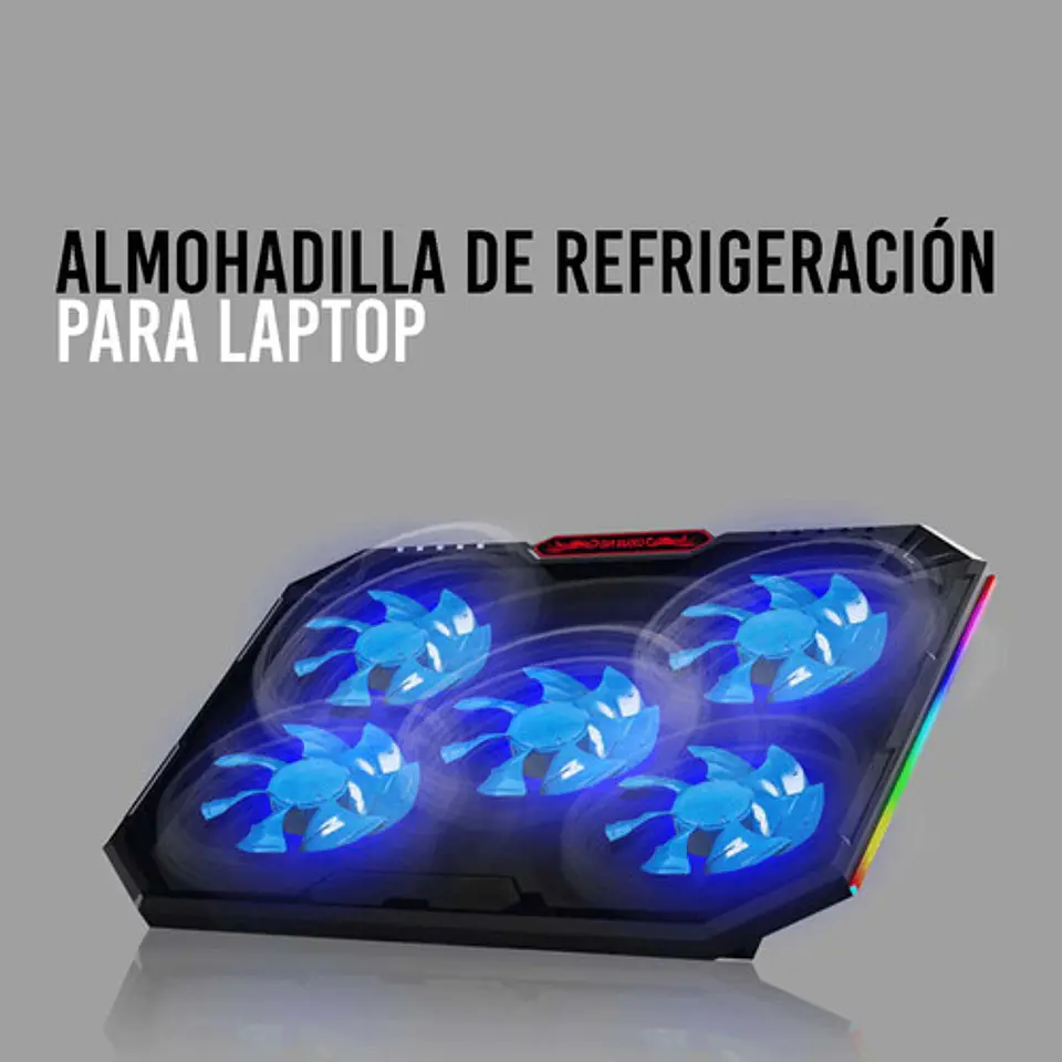 Soporte Cooler Ventilador Para Notebook Refrigerante Led 5