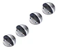Pack 4 Tope De Puerta De Acero Inoxidable Parachoque Goma - Miniatura 1