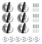 Pack 4 Tope De Puerta De Acero Inoxidable Parachoque Goma - Miniatura 4