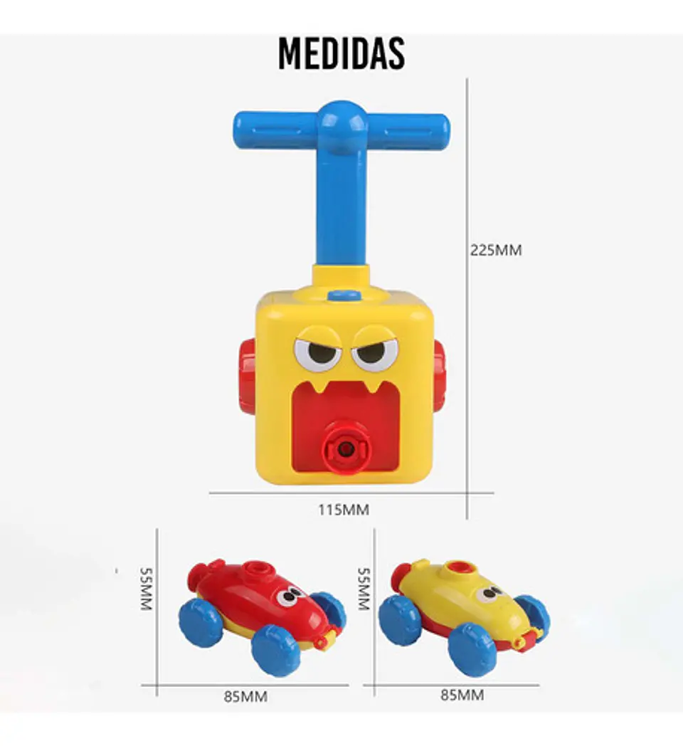 Juguete Lanzador De Autos Con Globo De Aire Divertido 3