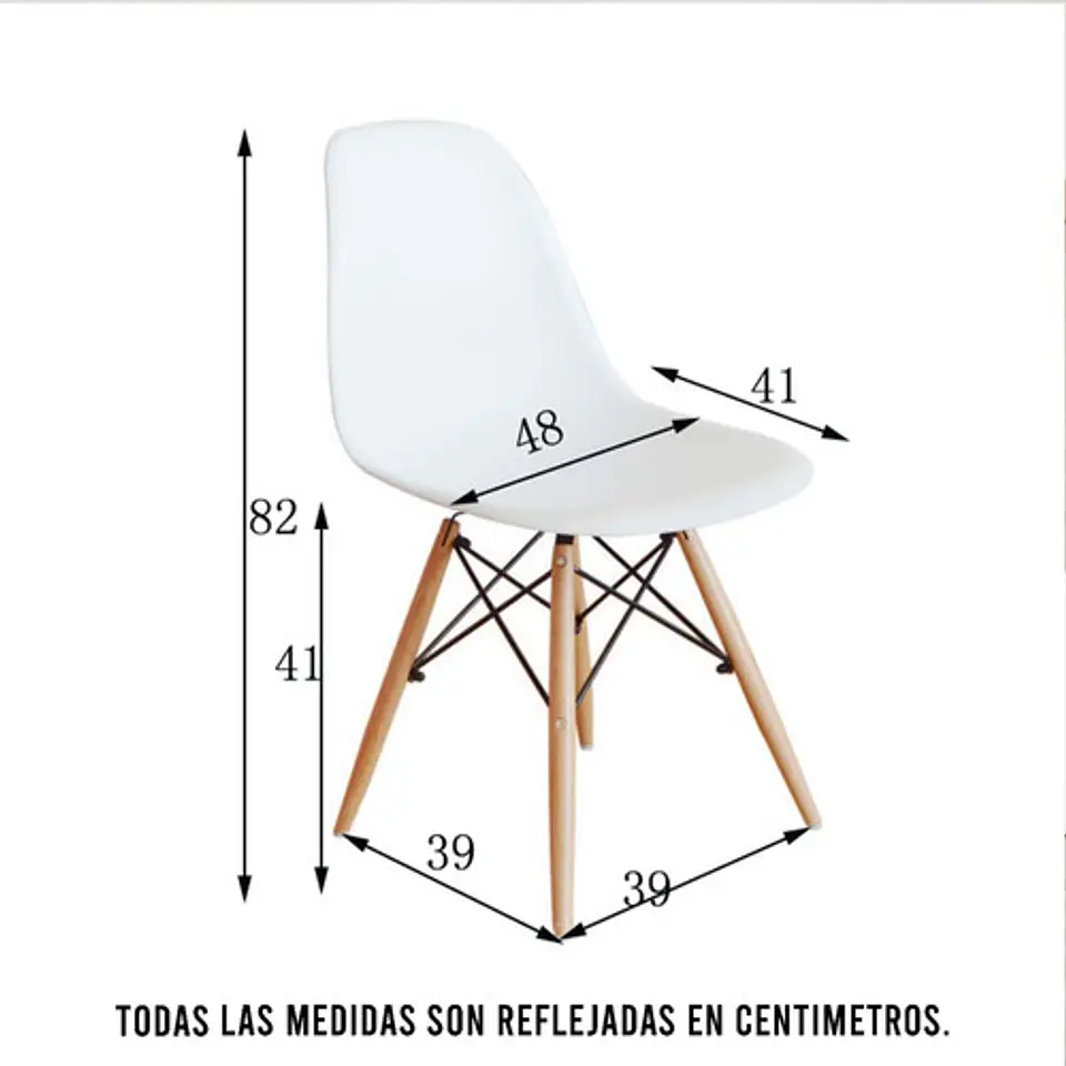 Pack 4 Sillas De Comedor Home Moderna Living Cocina 82x48x41 3