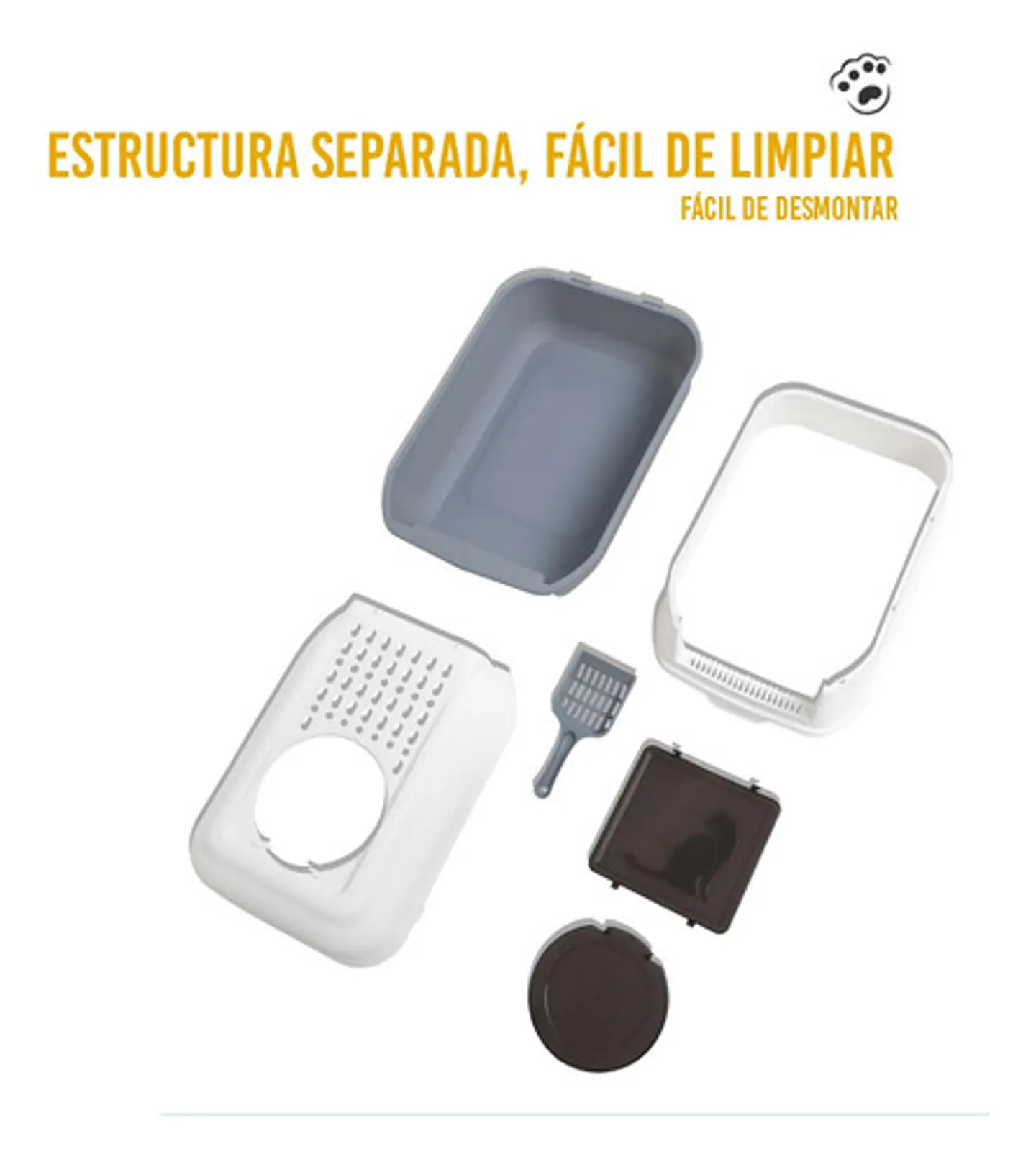 Caja Arenero Cerrado Antisalpicaduras Sanitaria Para Gato 4