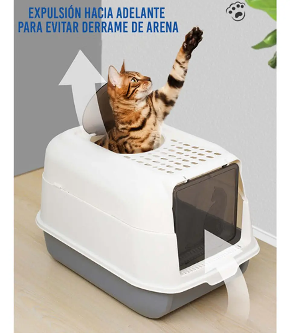 Caja Arenero Cerrado Antisalpicaduras Sanitaria Para Gato 6