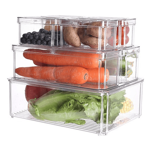 Set 7 Contenedores Refrigerador Cocina Despensa Con Tapa