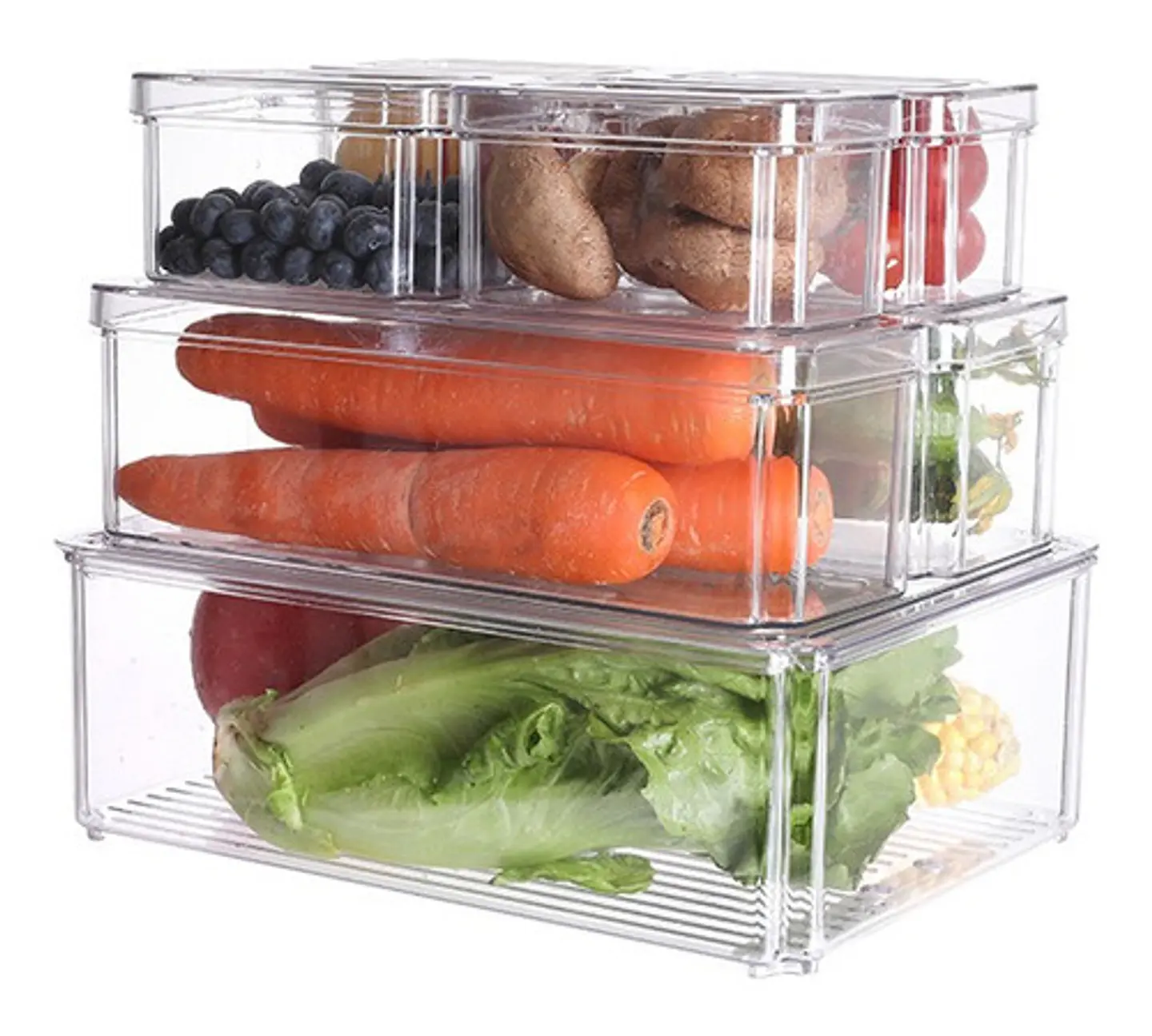 Set 7 Contenedores Refrigerador Cocina Despensa Con Tapa 1