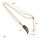 Collar De Alas De Angel Retro Acero Inoxidable Unisex - Miniatura 3