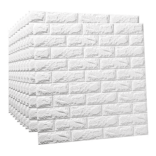Pack X10 Lamina Papel Mural Autoadhesivo 3d Ladrillo