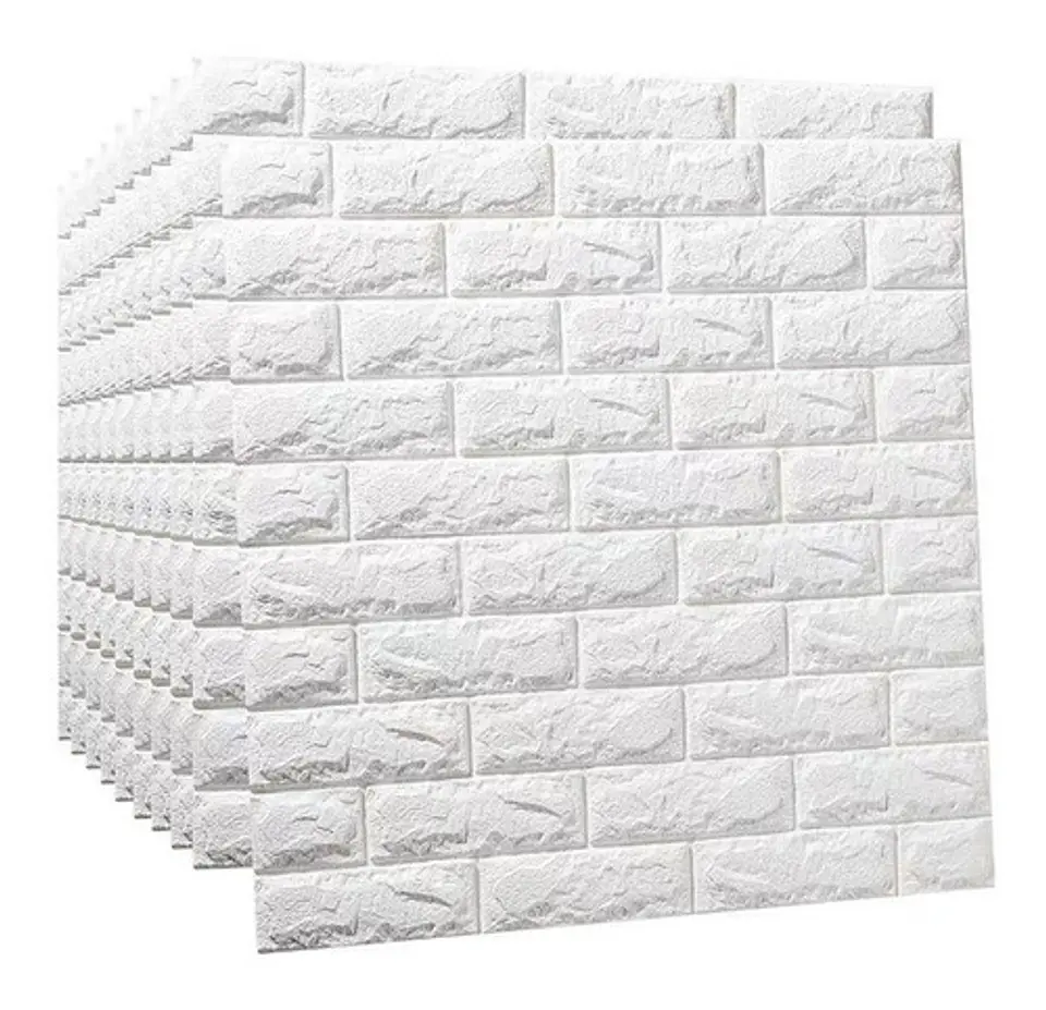 Pack X10 Lamina Papel Mural Autoadhesivo 3d Ladrillo 1