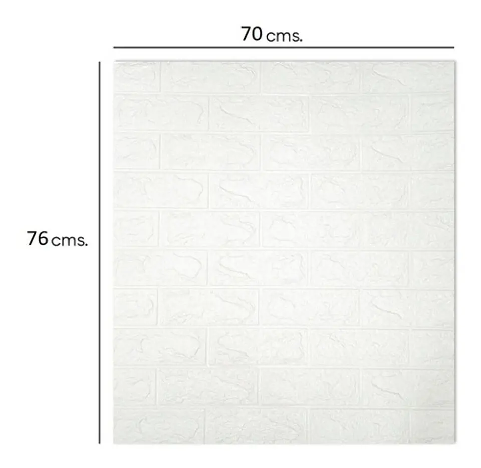 Pack X10 Lamina Papel Mural Autoadhesivo 3d Ladrillo 2