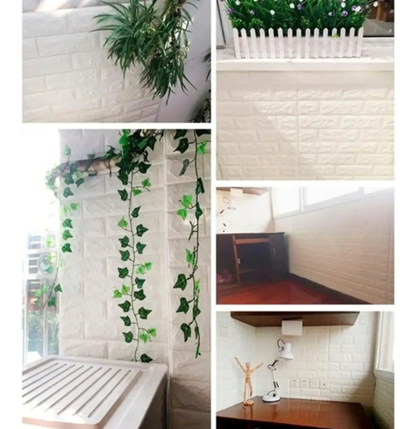 Pack X10 Lamina Papel Mural Autoadhesivo 3d Ladrillo 5