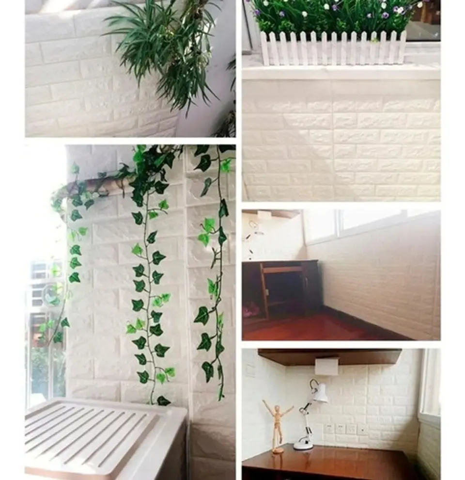 Pack X10 Lamina Papel Mural Autoadhesivo 3d Ladrillo 5