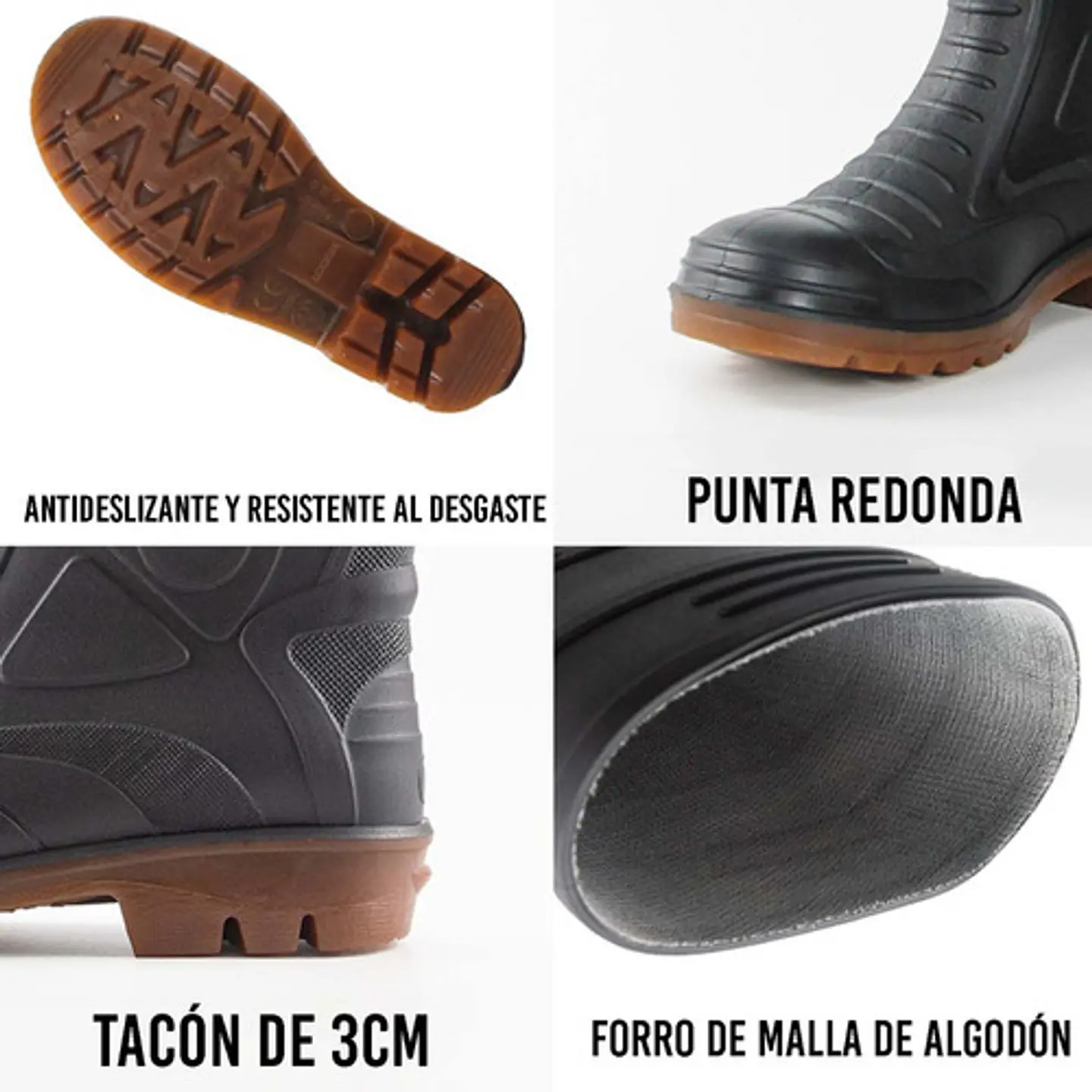 Bota De Seguridad Punta De Acero Antigolpes Impermeables 5