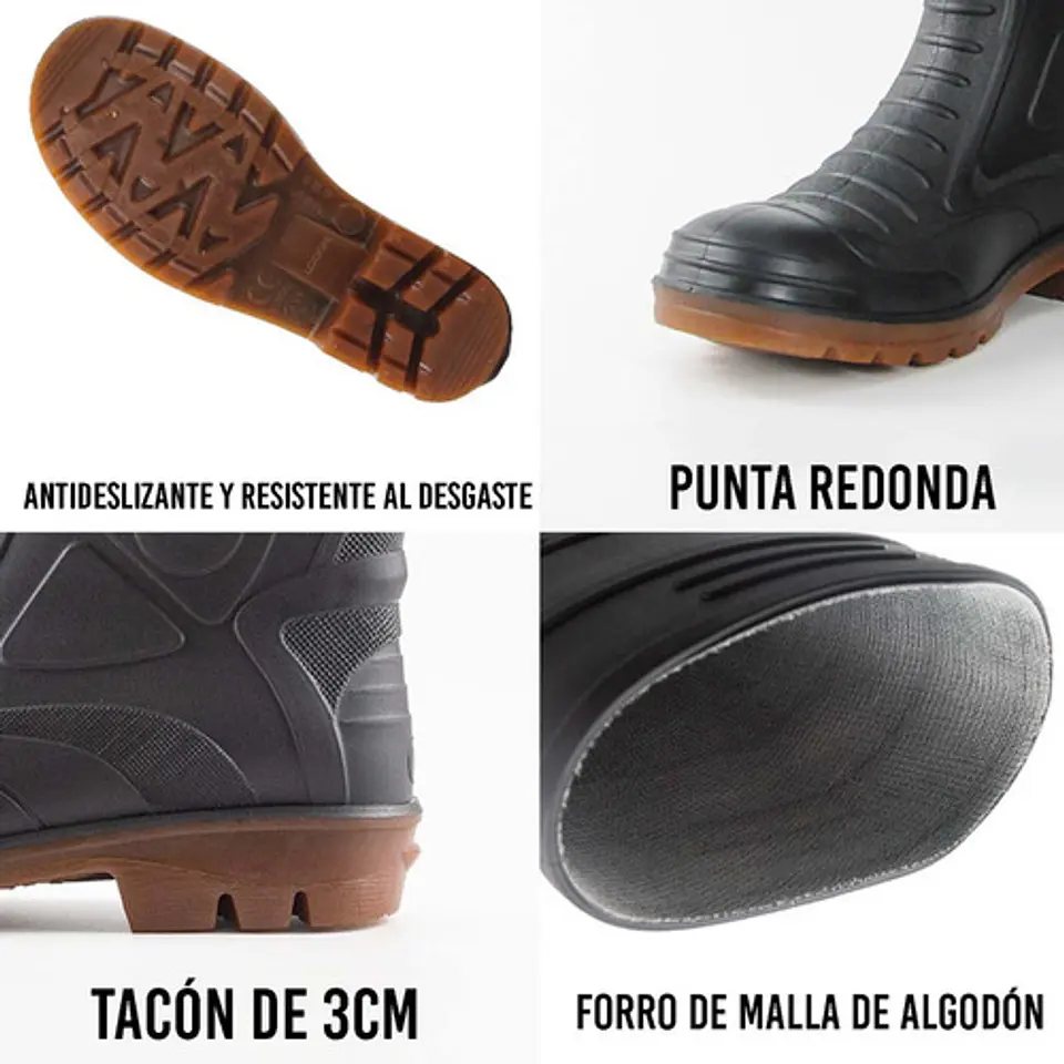 Bota De Seguridad Punta De Acero Antigolpes Impermeables 5