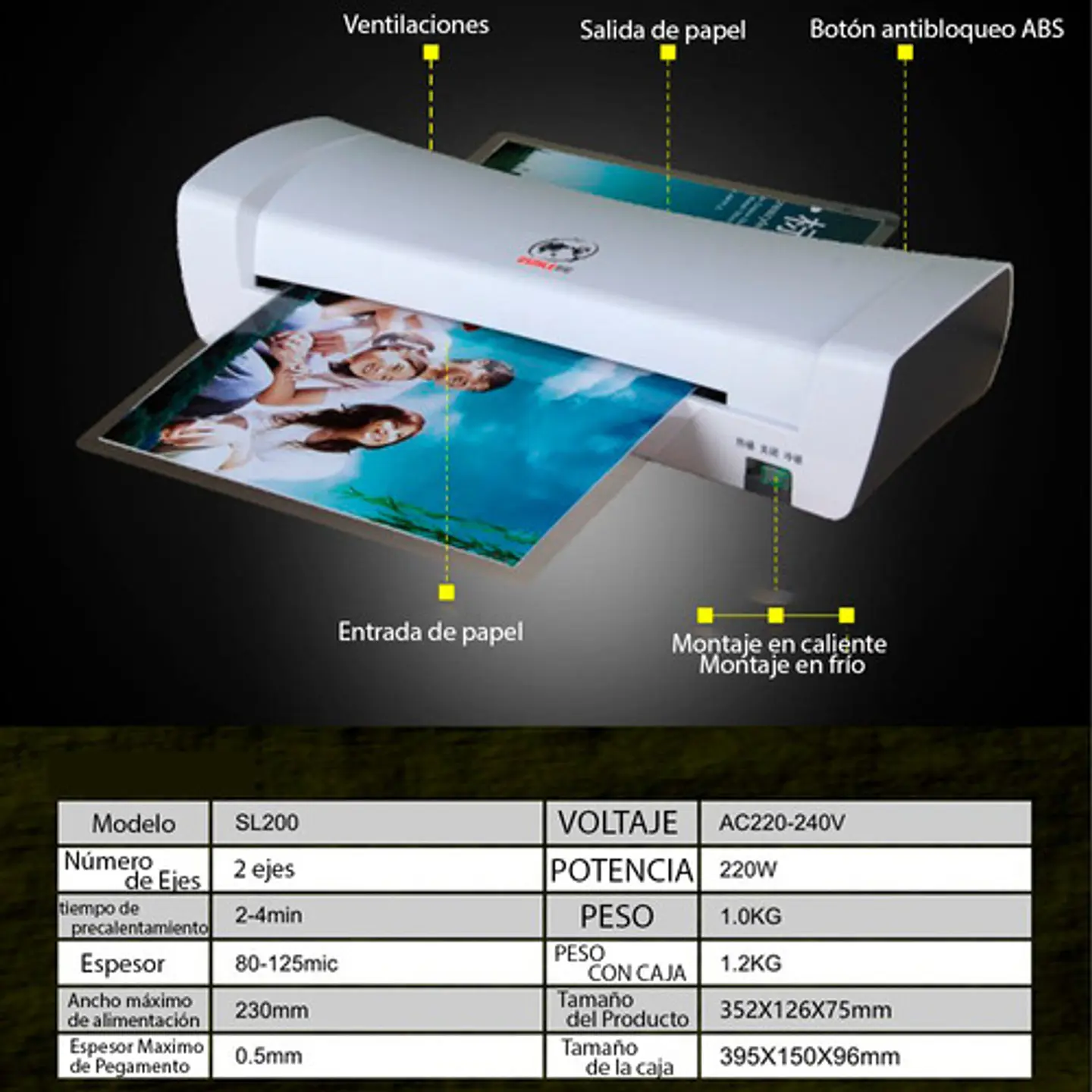 Laminadora Plastificadora Térmica Fría Caliente Fotos Documentos 4