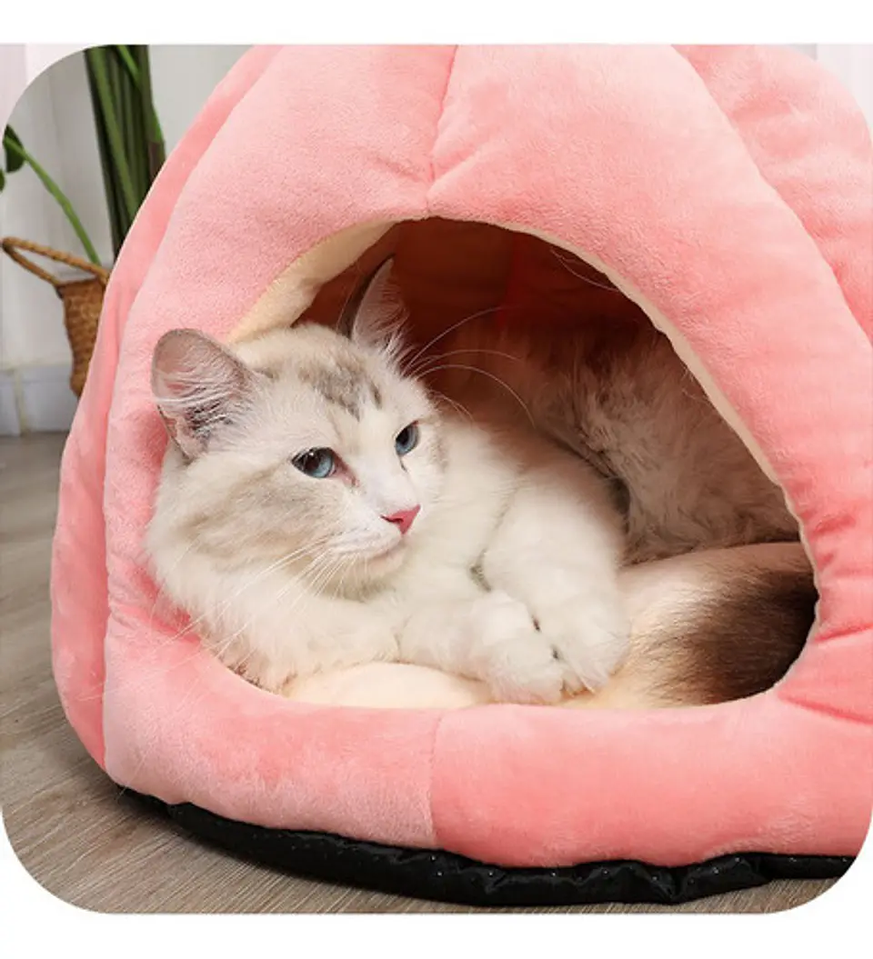 Casa Nido Perros Y Gatos Calabaza Melon Plegable Talla L 2