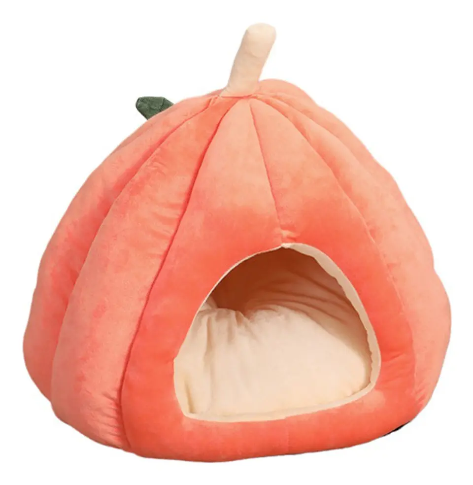 Casa Nido Perros Y Gatos Calabaza Melon Plegable Talla L 6