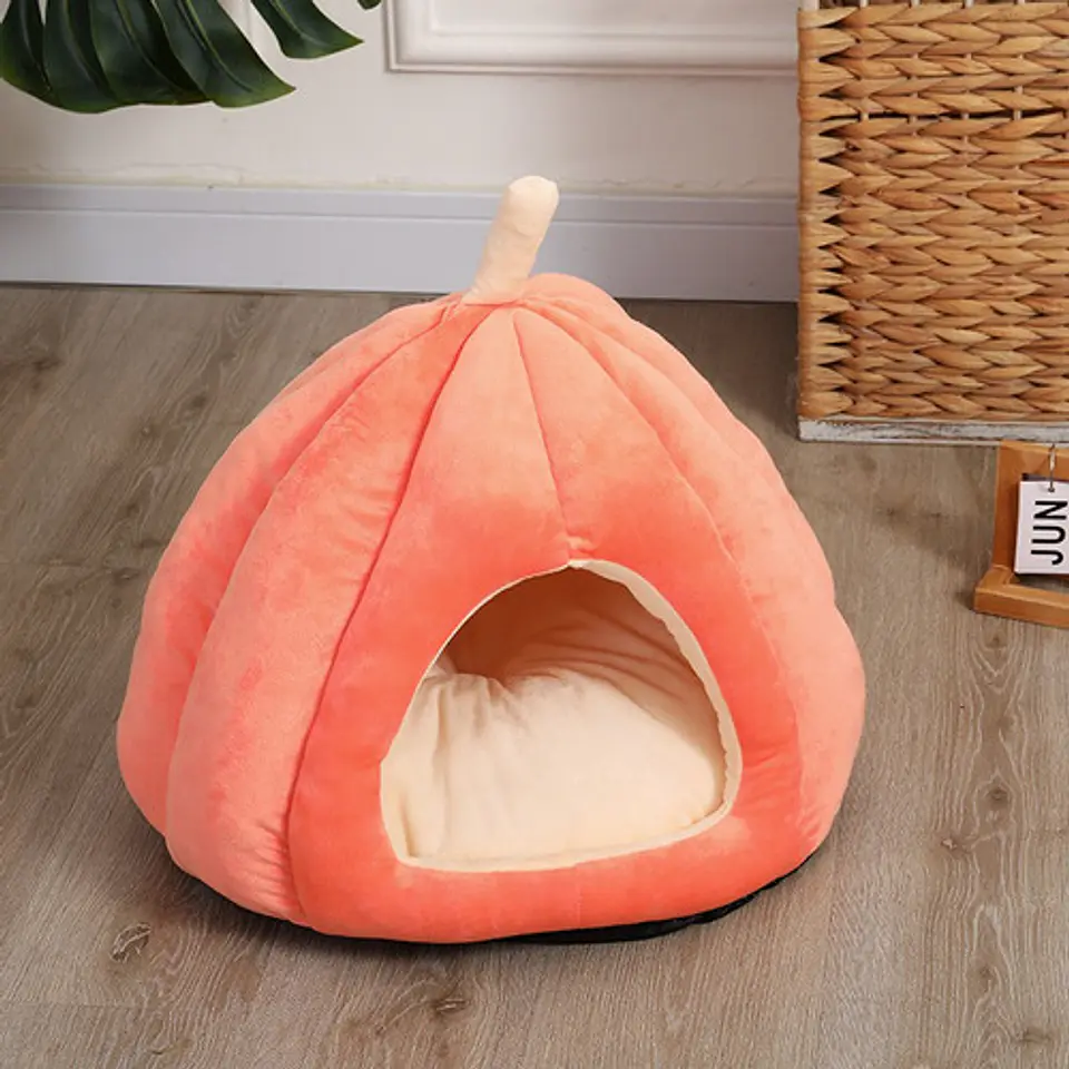Casa Nido Perros Y Gatos Calabaza Melon Plegable Talla L 8