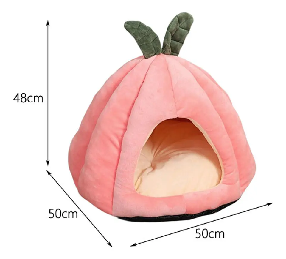 Casa Nido Perros Y Gatos Calabaza Melon Plegable Talla L 14