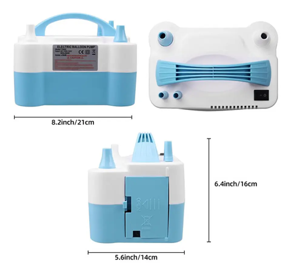 Inflador Globos Electrico Con 2 Inyectores Para Fiestas 600w 4