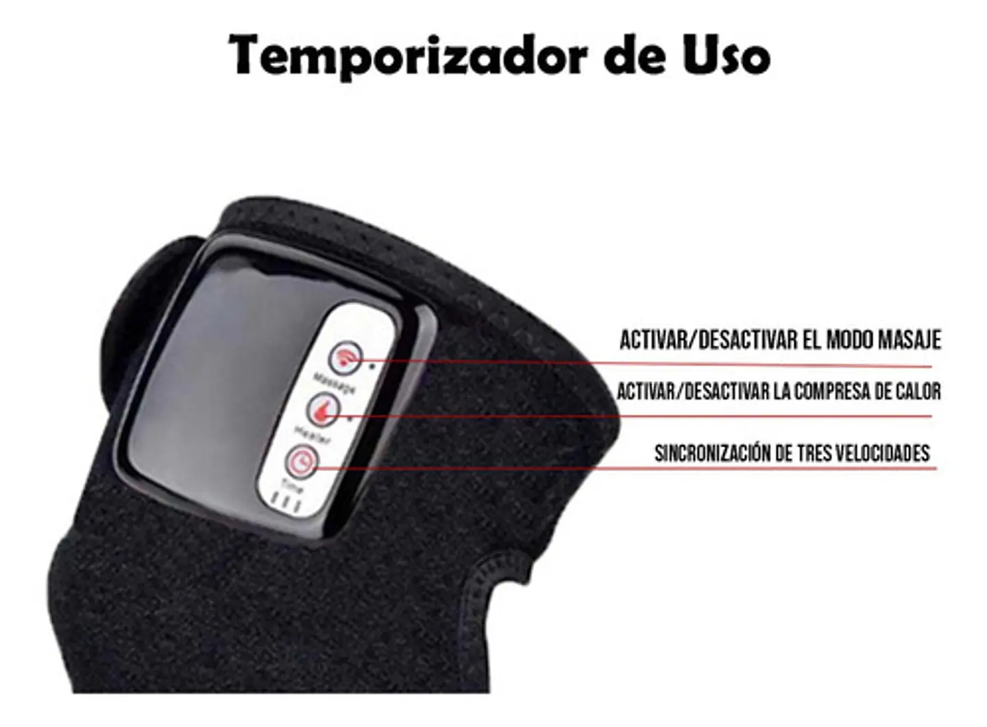 Rodilleras De Calefacción Compresa Masajeador Multiuso 3