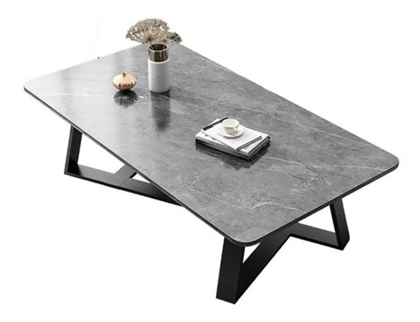 Mesa De Centro Mármol Sala De Estar Hogar Moderna 120x60cm 1