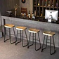 Pack 2 Sillas De Bar Metálica 75 Cm Asiento Madera  - Miniatura 6