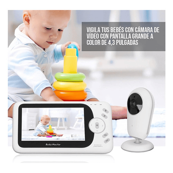  Monitor de video para bebés con cámara, cámara de
