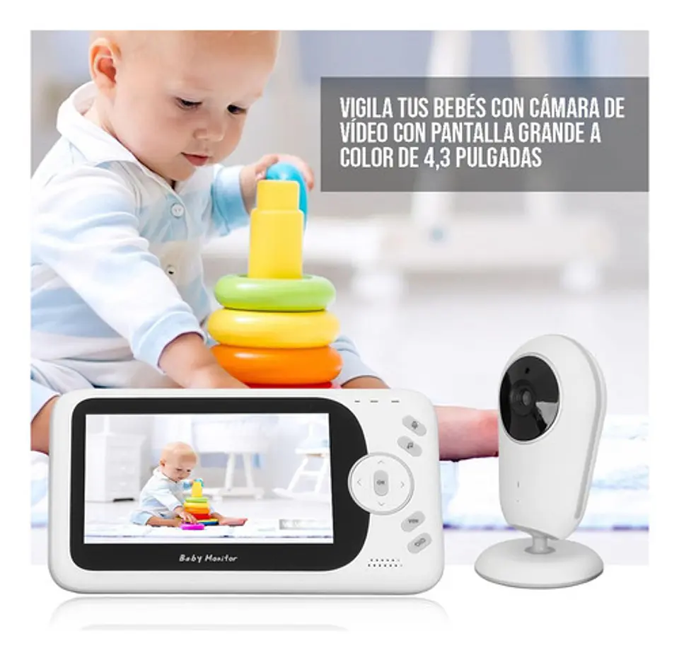 Camara Monitor De Vídeo Para Bebés, Portatil Con Musica 5