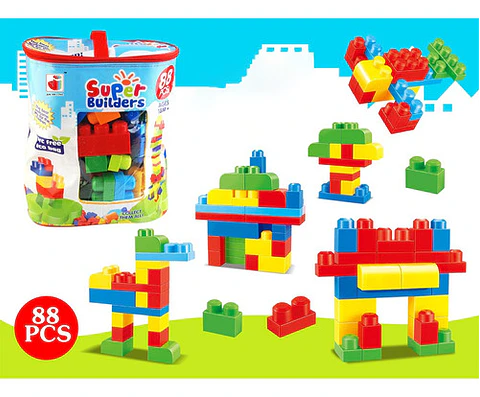 Bloks Juego De Construcción Multicolor 88 Piezas Deluxe