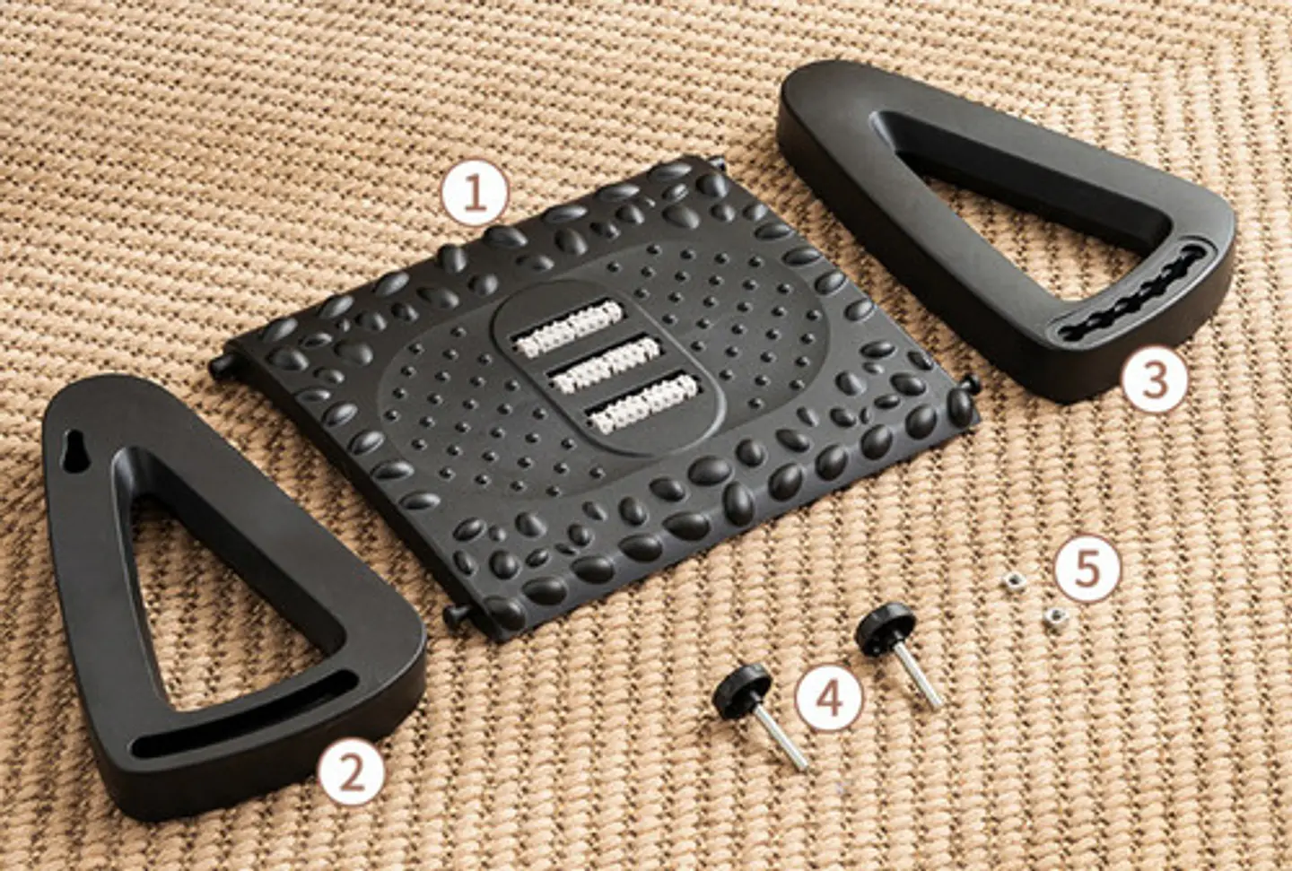 Reposapiés Rodillos De Masaje Pedal Ajustable Ergonomico 6