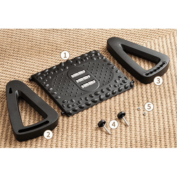 Reposapiés Rodillos De Masaje Pedal Ajustable Ergonomico 12