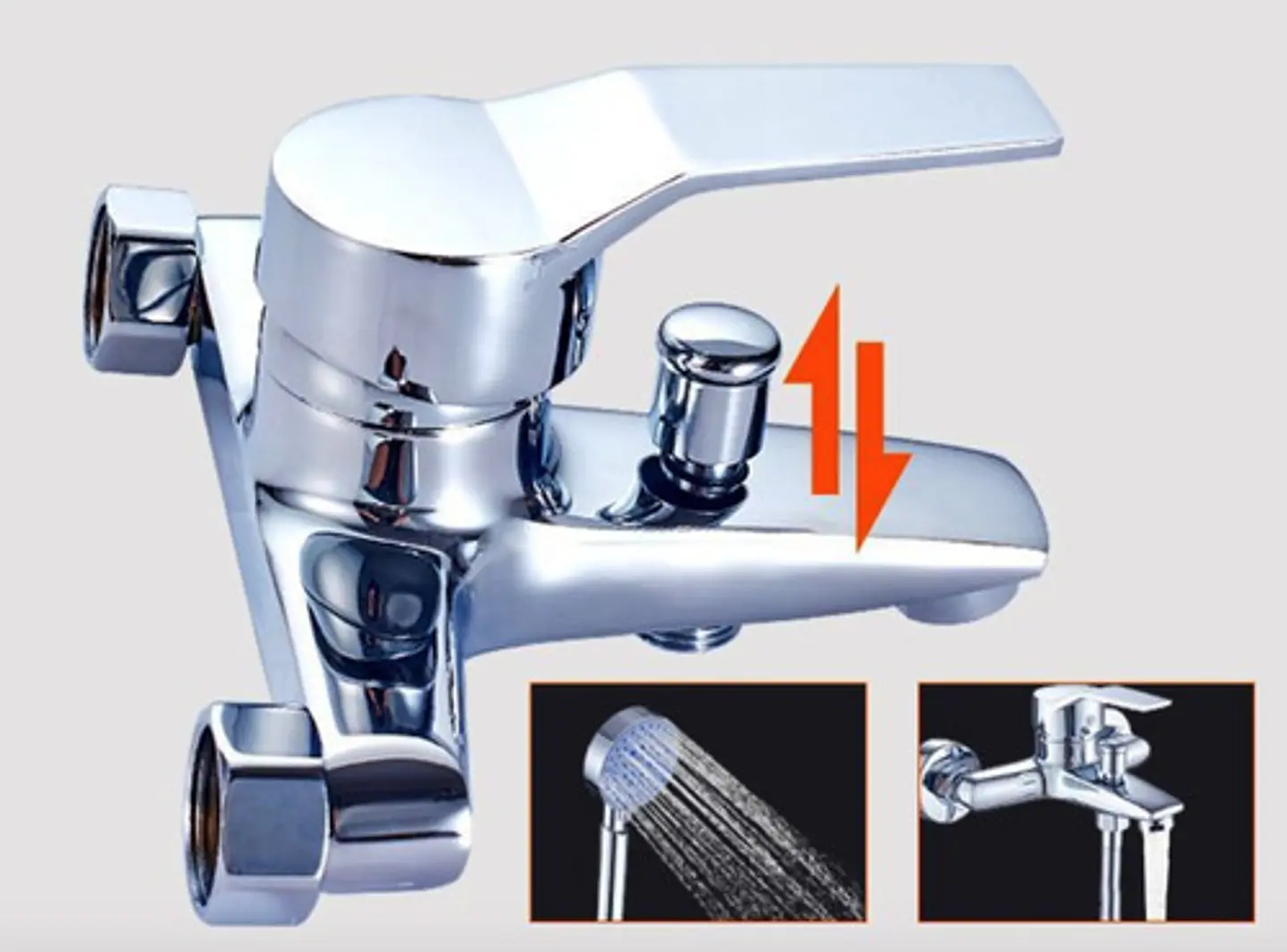 Kit Mezclador Monomando Grifo Y Ducha Para Baño 3
