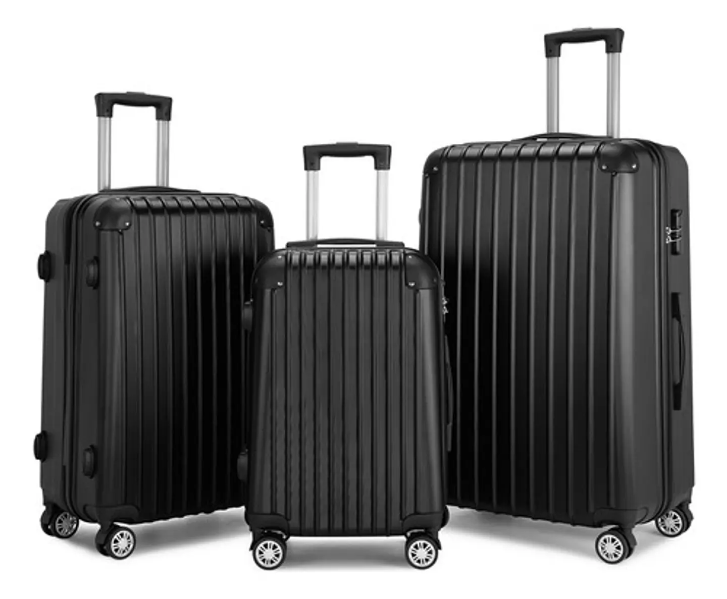 Set De 3 Maletas De Viaje Equipaje Resistente Con Cerradura 1