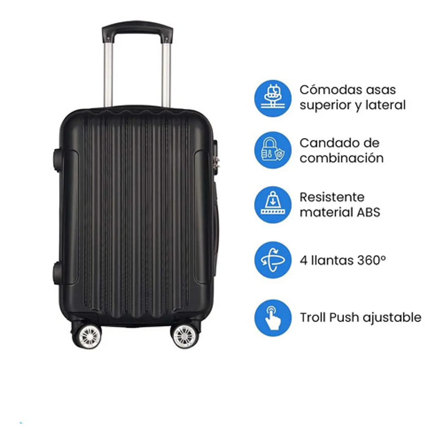 Set De 3 Maletas De Viaje Equipaje Resistente Con Cerradura 6